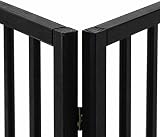 Oypla Black Dog Safety Folding Wooden Pet Gate Portable Indoor Barrier view 4