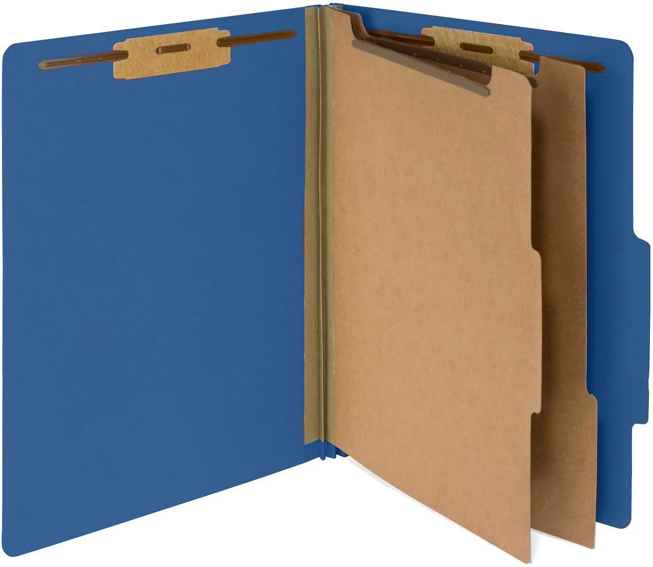10 Dark Blue Classification Folders - 2 Divider - 2 Inch Tyvek Expansions - Durable 2 Prongs Designed to Organize Standard Medical Files, Law Client Files - Letter Size, Dark Blue, 10 Pack : Office Products