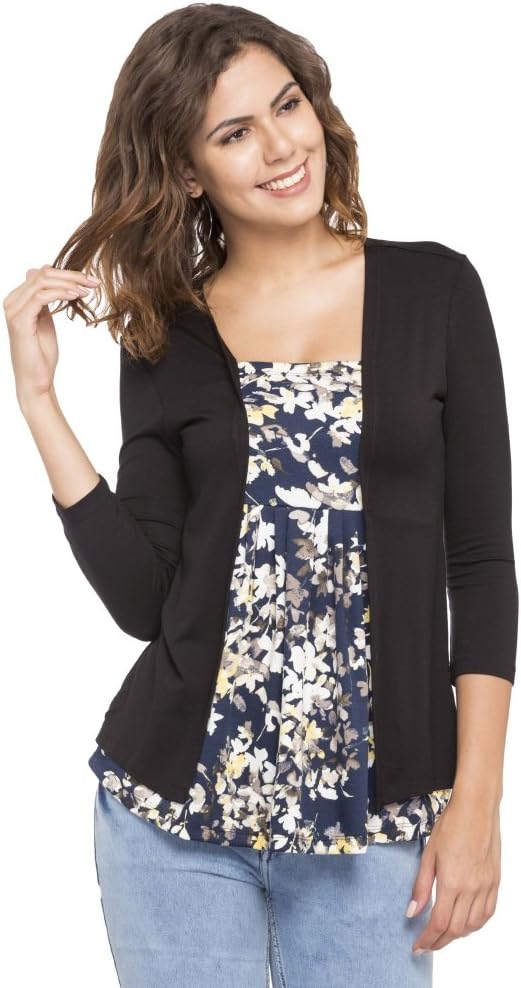 FRATINI WOMAN by Shoppers Stop Womens Square Neck Printed Top with Shrug