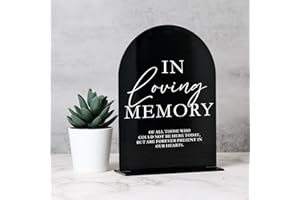 Acrylic Wedding Memory Sign with Stand- 5"x7" Black Arched Acrylic Wedding Sign and Base,1/8" Thick | Modern Calligraphy Tabl