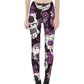 Sister Amy Women's Digital Skull Printted Ankle Elastic Tights Legging