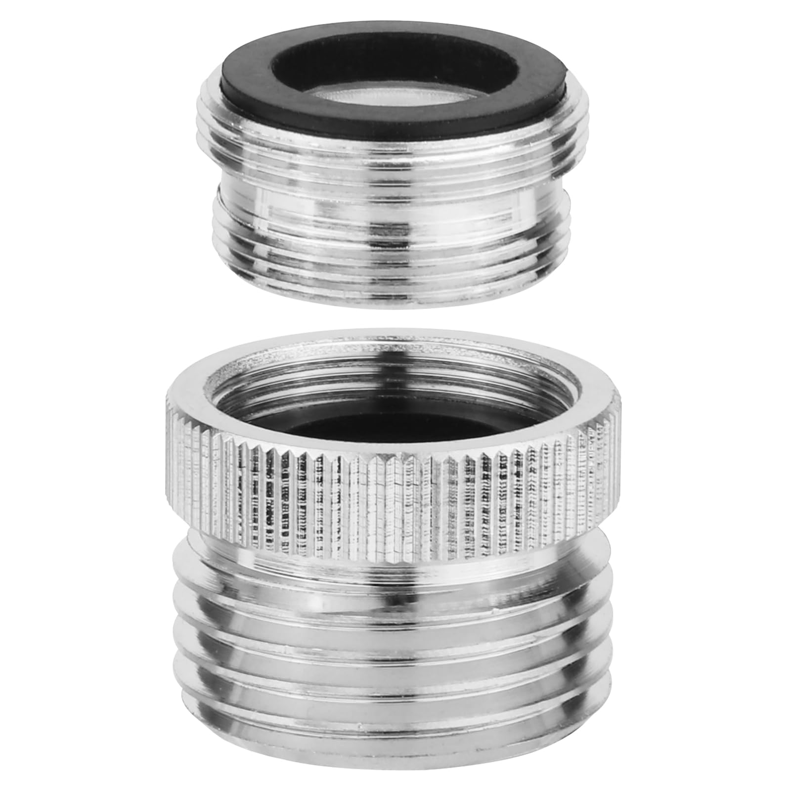 Photo 1 of Faucet Adapter with Aerator, 3/4 Inch Garden Hose to 1/2 Sink Faucet Adapter, Polished Chrome Plated Faucet Adapter Kit for Garden Hose