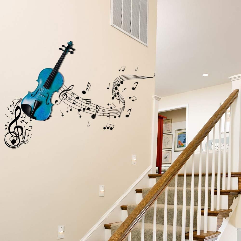 VINFUTUR 2 Sets Music Wall Stickers Vinyl Music Symbols Wall Art Decal ...