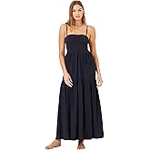L*Space Mallorca Dress for Women, Full Length Maxi with Adjustable Straps, Tiered Skirt, Chic Dress for Vacation, 100% Cotton