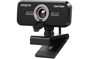 Creative Live! Cam Sync 1080p V2 Full HD Wide-Angle USB Webcam with Auto Mute and Noise Cancellation for Video Calls, Improve