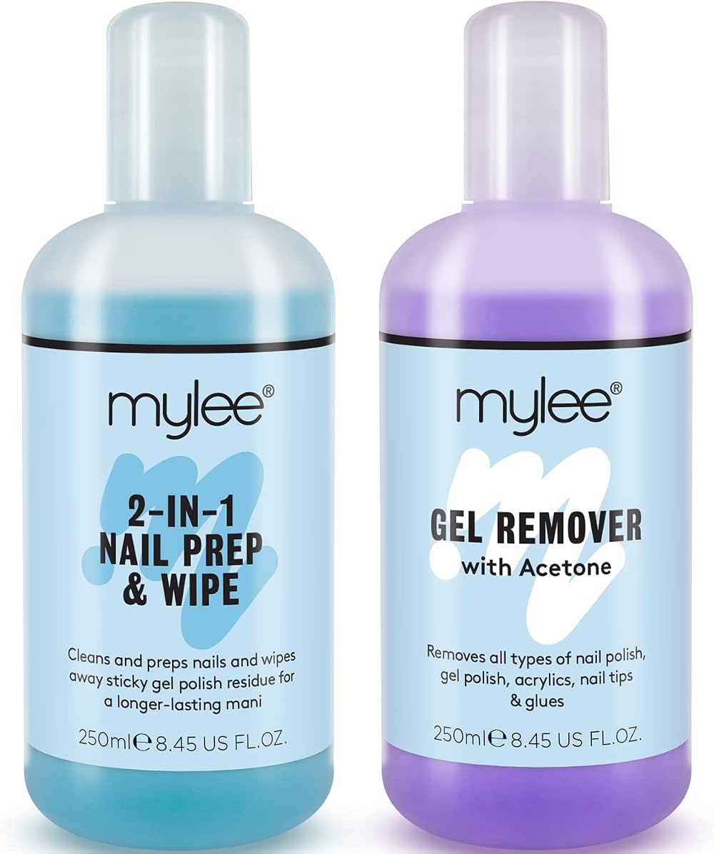 MYLEE Nail Gel Prep Wipe and Remover Cleanser 2x250ml UV LED Gel System