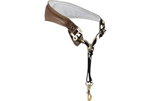 adorence Leather Saxophone Neck Strap - (Ergonomic, Breathable, Metal Swivel Snap Hook) Sax Neck Strap for Alto Tenor -Brown