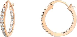 PAVOI 14K Gold Plated 925 Sterling Silver Post Cubic Zirconia Hoop Earrings for Women | Elegant Inside Out CZ Stone Hoop Earrings, 20 Millimeters, Yellow Gold, Cubic Zirconia price in UAE | Amazon UAE