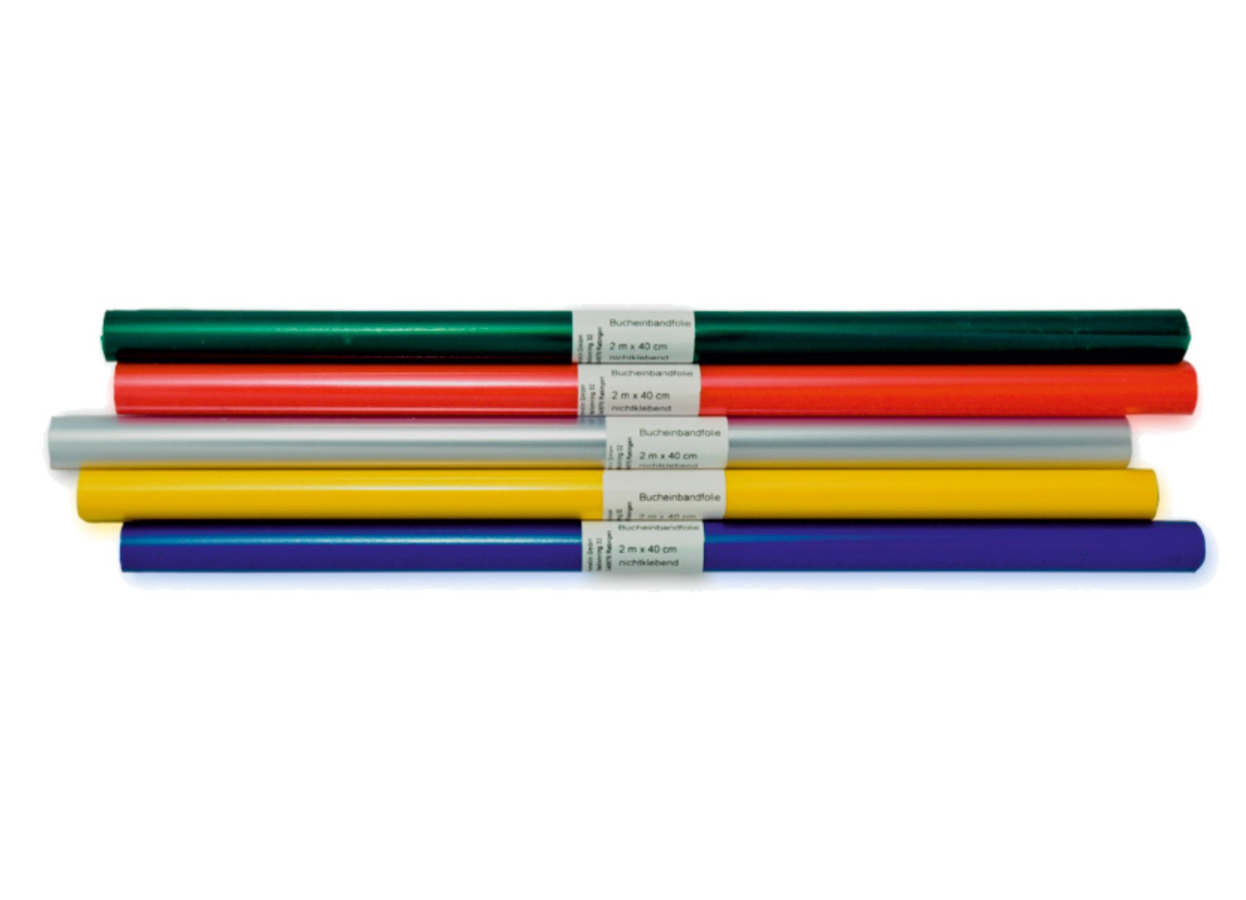 Oxford Bucheinband-Folie, Rolle, Format 200x40cm, farbig sortiert, 10er Pack