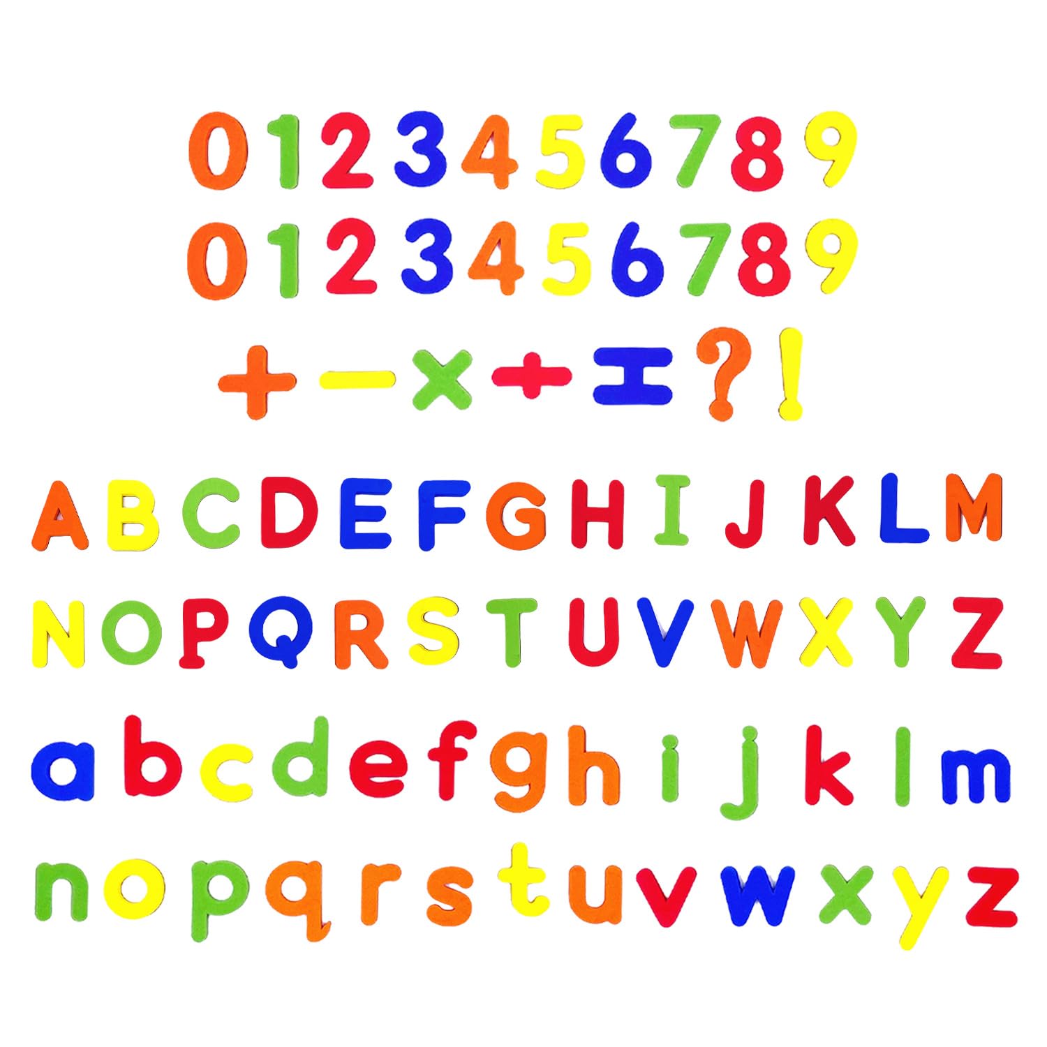 79 Piece Colorful Magnet Set - Alphabet & Number Magnets for Kids, Educational Refrigerator Toys
