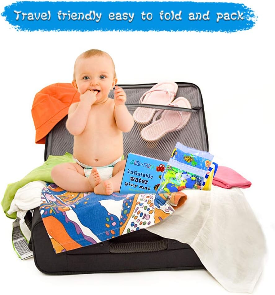 Tapis De Jeu Gonflable Tapis D Eau Bebe Tapis De Jeu Rempli D Eau Pour Les Bebes Tapis Eveil Bebe Stimulation De La Croissance De Bebe 39 4 31 5 Inch 100 80 Cm Amazon Fr