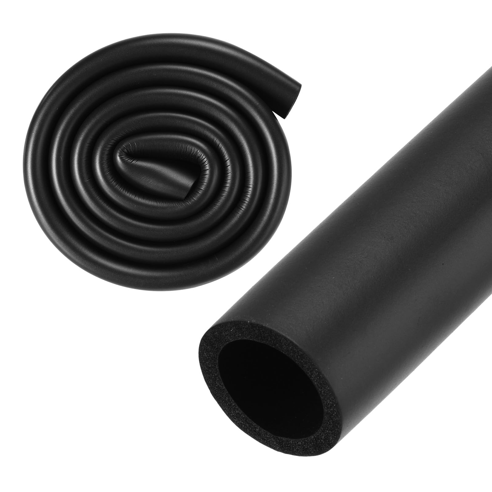 M METERXITY Pipe Insulation Tube, 28mm 1-1/8" ID 38mm OD 3.3Ft 1m Length, Soft Flexible Foam Tubing for Handle Grip Support/Guitar Stand/Roof Racks [Black]