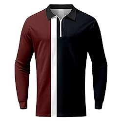 WalGRHFR Male Casual Autumn Striped Splice Printed