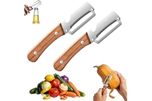 2 in 1 Premium Vegetable Peeler with Handle and Bottle Opener Stainless Steel Blade Kitchen Tool for Fruit Apple Potato Pumpk
