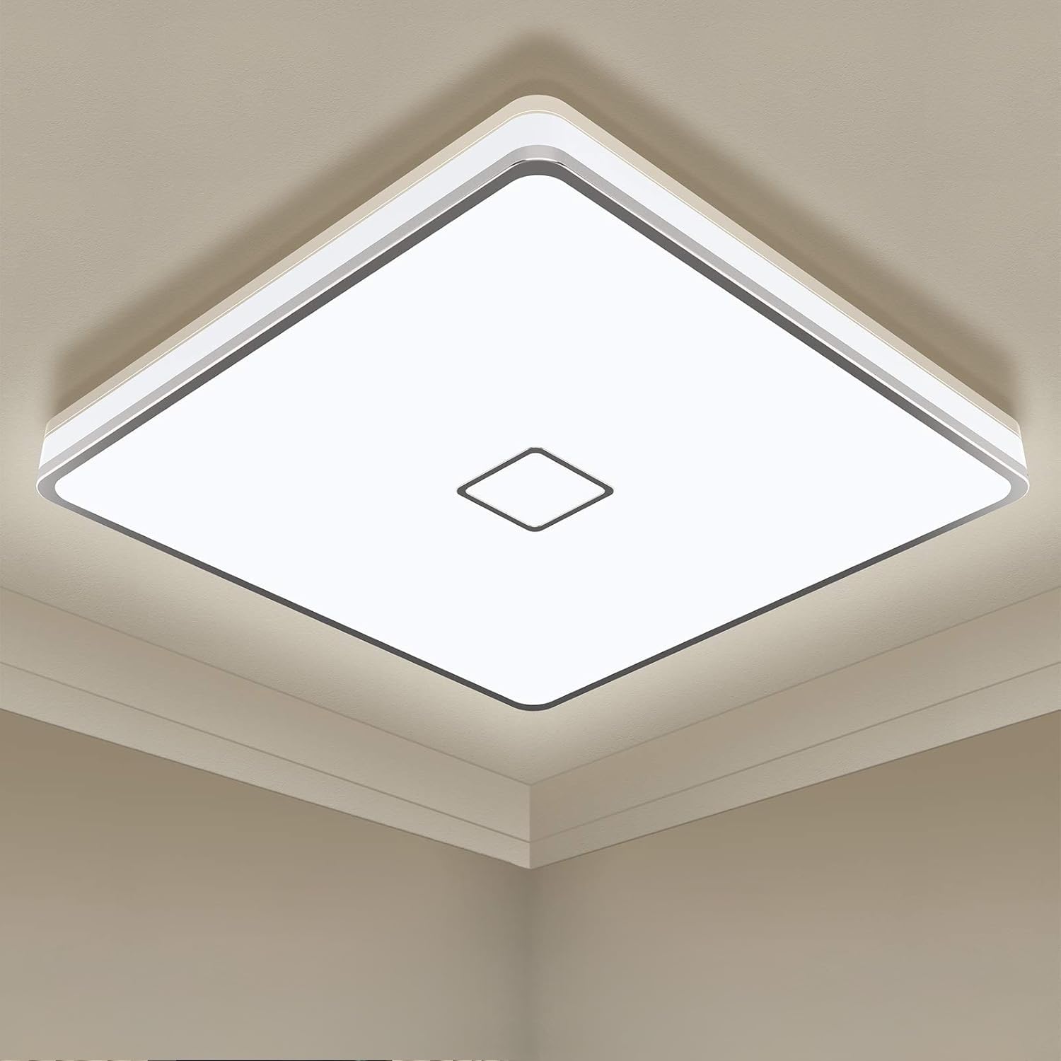 Airand Bathroom Lamp 24W LED Ceiling Light Bathroom LED Ceiling Lamp IP44 Waterproof 32.5CM,Ceiling Lamp for Living Room Bedroom Children's Room Balcony,Ceiling Light Kitchen 4000K Neutral White