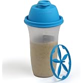 SIGNORA WARE Shaker Bottles | 17-Ounce Plastic Protein Shake Bottle for Meal Replacement Shakes &amp; Smoothies, Beverages, Mixing Salad Dressing &amp; Sauces, Margarita, &amp; More