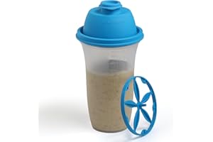 SIGNORA WARE Shaker Bottles | 17-Ounce Plastic Protein Shake Bottle for Meal Replacement Shakes & Smoothies, Beverages, Mixing Salad Dressing & Sauces, Margarita, & More