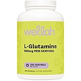Wellah L-Glutamine for Women (800mg) 200 Capsules | Animo Acid Supplement
