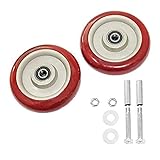 URBEST Push Cart Wheels, Heavy Duty 3 Inch PU