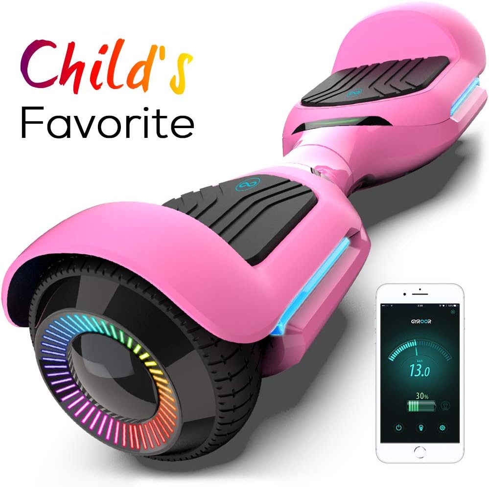 Gyroor 6.5 Inch Swift with Flashed Wheel Smart Self Balanceing Scooter with Music Speaker App-Enabled Hoverboard UL2272 Certificated