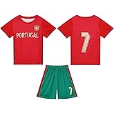 World Cup/Copa America & Argentina Brasil Portugal France Soccer Fan Jerseys for Kids Boys Girls Youth