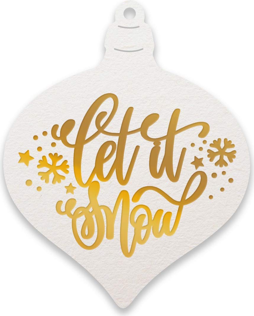 Couture Creations Cut FOIL Emboss Dies SNO, Let It Snow 2.9"X2.3", One Size