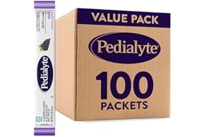 Pedialyte Electrolyte Powder | Hydration Drink for Kids & Adults | Grape, 100 Powder Packets