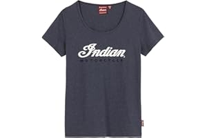 Indian Motorcycle Women's Marl Script T-Shirt, Navy - 2833289