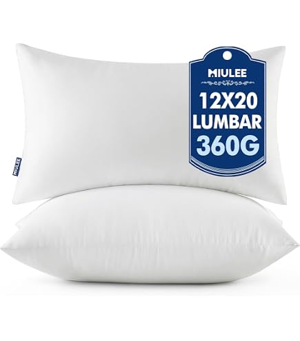 Amazon.com: MIULEE Set of 2 Throw Pillow Inserts 12x20 Inch with