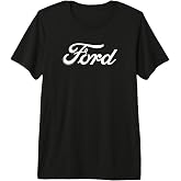 Ford - White Script Logo Premium Tri-blend T-Shirt