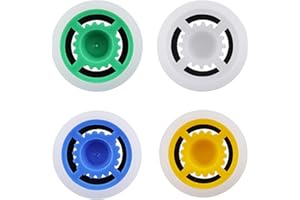 4pcs Multi Color Shower Head Flow Restrictors, Plastic GPM 1.5/1.8/2.0/2.5 Water Saver Faucet Adapters Shower Head Flow Limit