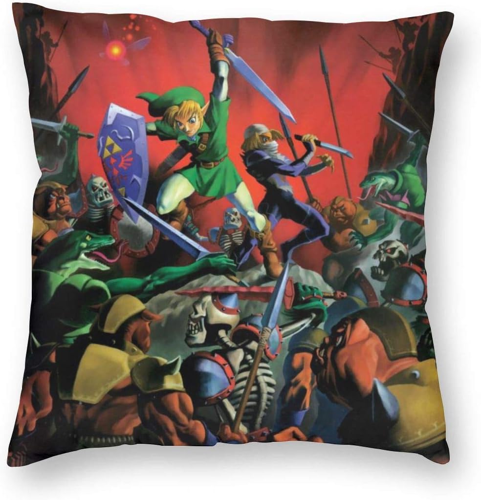 Ocarina-of-Time Square Pillow Throw Case Pillow Covers Set Cushion Hold Pillowcase Sofa Bed Home