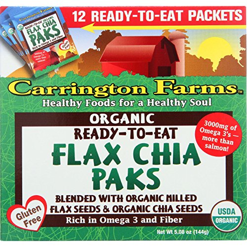 Carrington farms ready-to-eat organic flax chia paks 12…