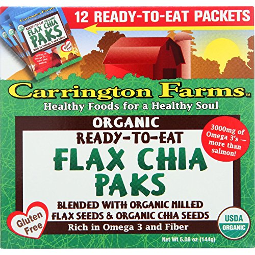 Carrington Farms Ready-To-Eat Organic Flax Chia Paks 12 Pkts