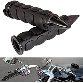 Pair of 1" Dual Black Motorcycle Bar End Hand Grips Handlebar for Cruisers Harley Yamaha Suzuki