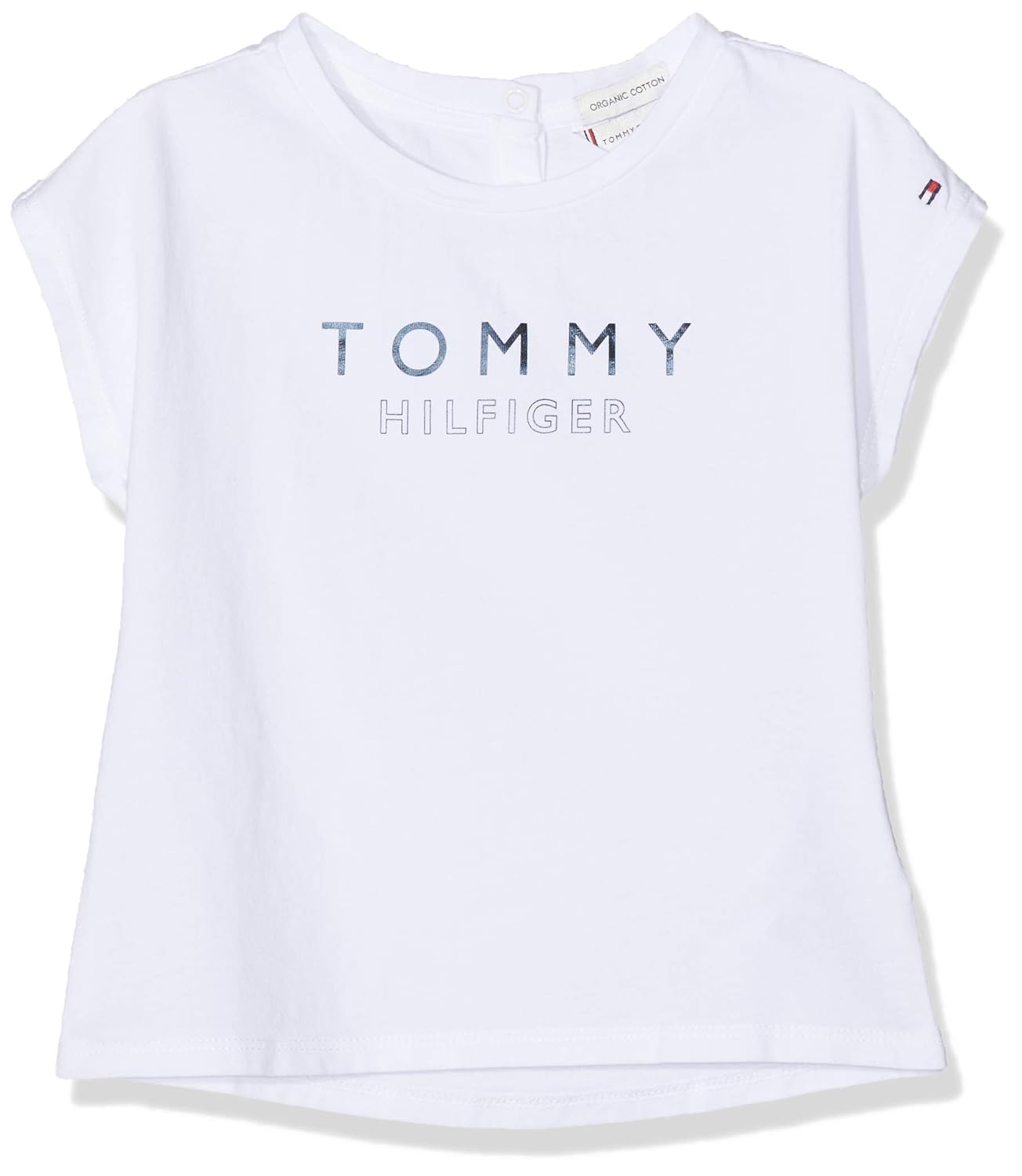 Tommy Hilfiger Baby-M/&auml;dchen T-Shirt Lurex Flag Embroidery Tee S//S