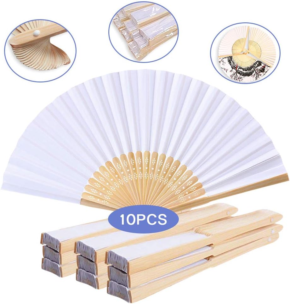 Faltfächer Aus Papier 17cm - Chinesischer Style Handfächer Zufällige Farbe