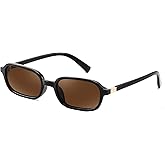 FEISEDY Retro Rectangular Sunglasses for Women Men 90s Small Vintage Fashion Square Sunnies B0282
