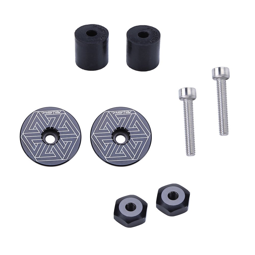 Bike Handlebar End Plugs, Dilwe 2 Pcs Aluminium Silicone Bar End for 15-21mm Handlebars