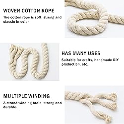 VEIZEDD 100% Cotton Rope, 1 inch x 48
