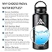 32 oz Stainless Steel Water Bottle, Fnova Flask Insulated Double Walled Vacuum Thermos, Wide Mouth bouns Protective Pouch/Carry Cover and Coffee Lid, BPA-Free, Cold 24 Hrs / Hot 12 Hrs (32oz Black)