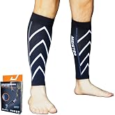 Meister 20-25mmHg Compression Running Leg Sleeves for Shin Splints (Pair) | Medical-grade compression for the whole leg, improves circulation and muscle recovery for running, walking and everyday