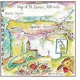 2018 Calendar, Way of St. James in Spain: Watercolor diary of walking the El Camino in Spain. by 