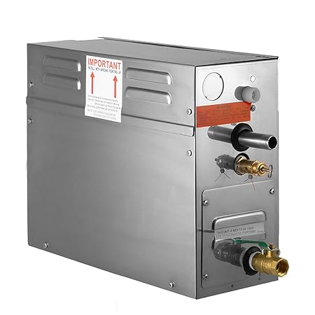 FlowerW 4KW Sauna Dampferzeuger Dampfgenerator Tragbarer Dampferzeuger mit Temperatur Digitalregler Timer