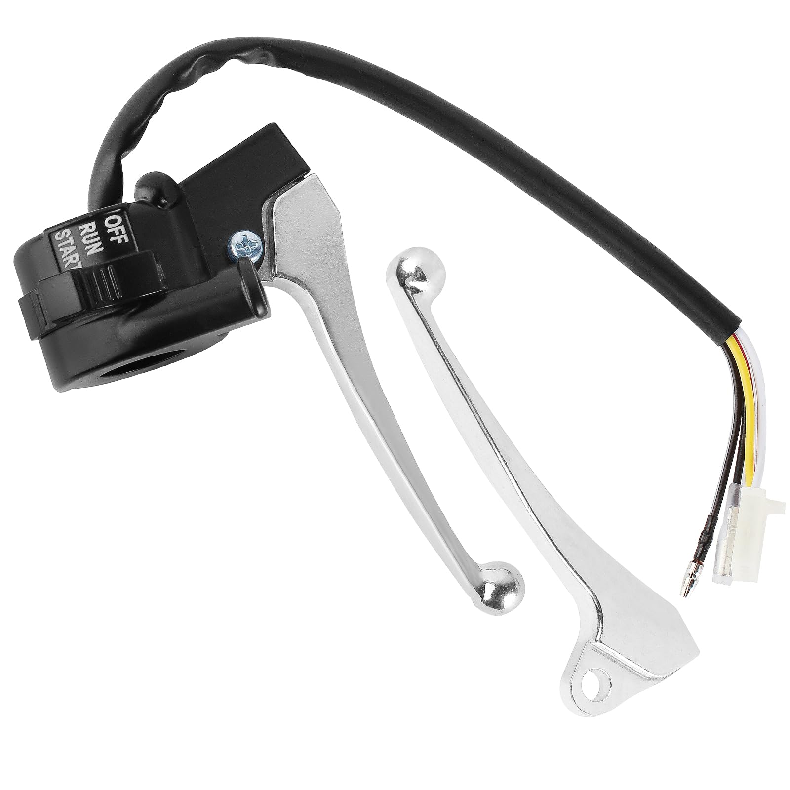 QAZAKY Throttle Housing Start Kill Switch Control Left Right Brake Lever Assembly for Yamaha PY50 PW50 Peewee Y-Zinger Dirt Bike
