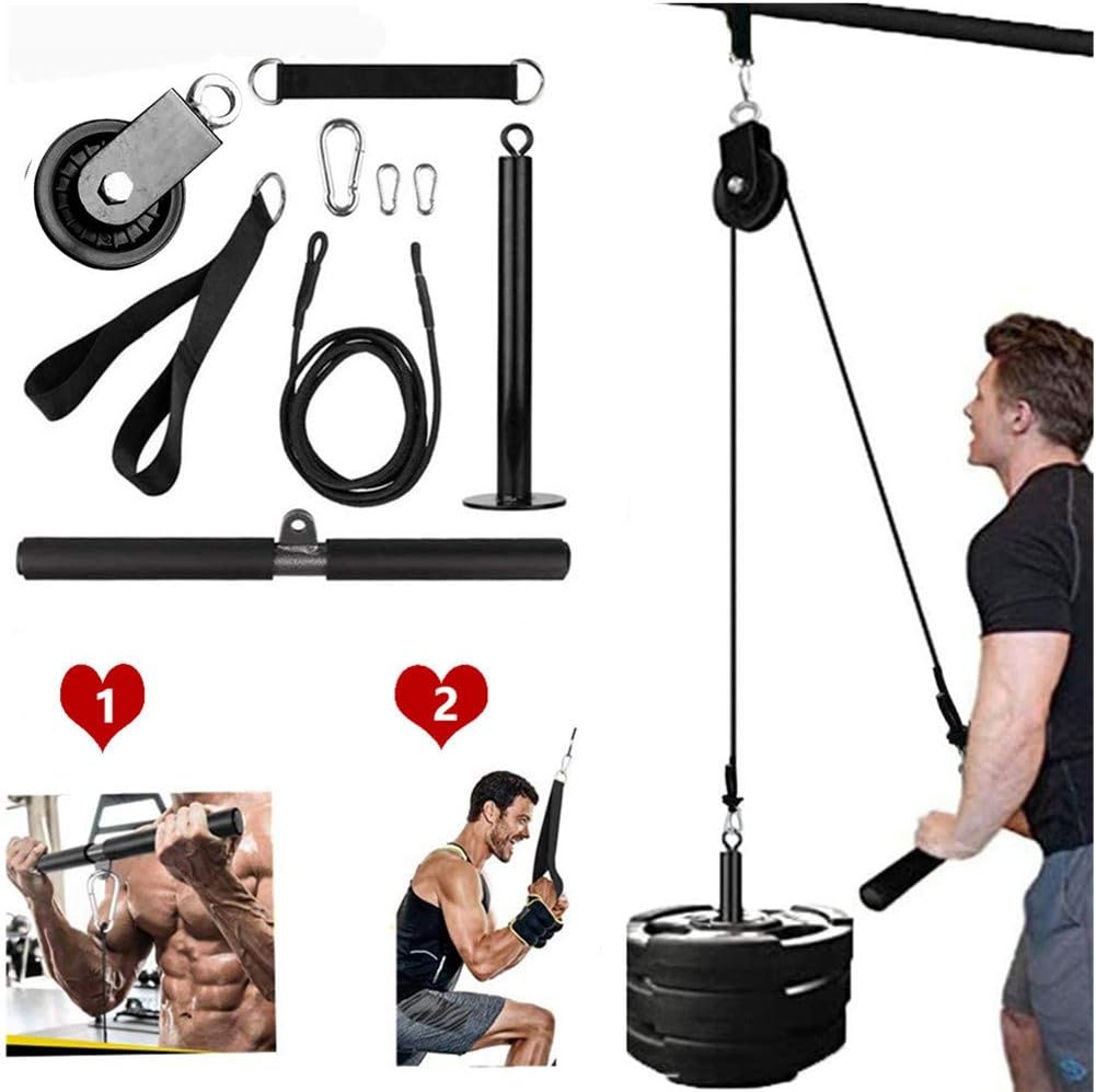 Xximuim Fitness LAT and Lift Pulley System, Pulley Cable Machine Attachments System with Upgraded Loading Pin for Exercise Your Triceps, Biceps Curl,Back, Forearm, Shoulder
