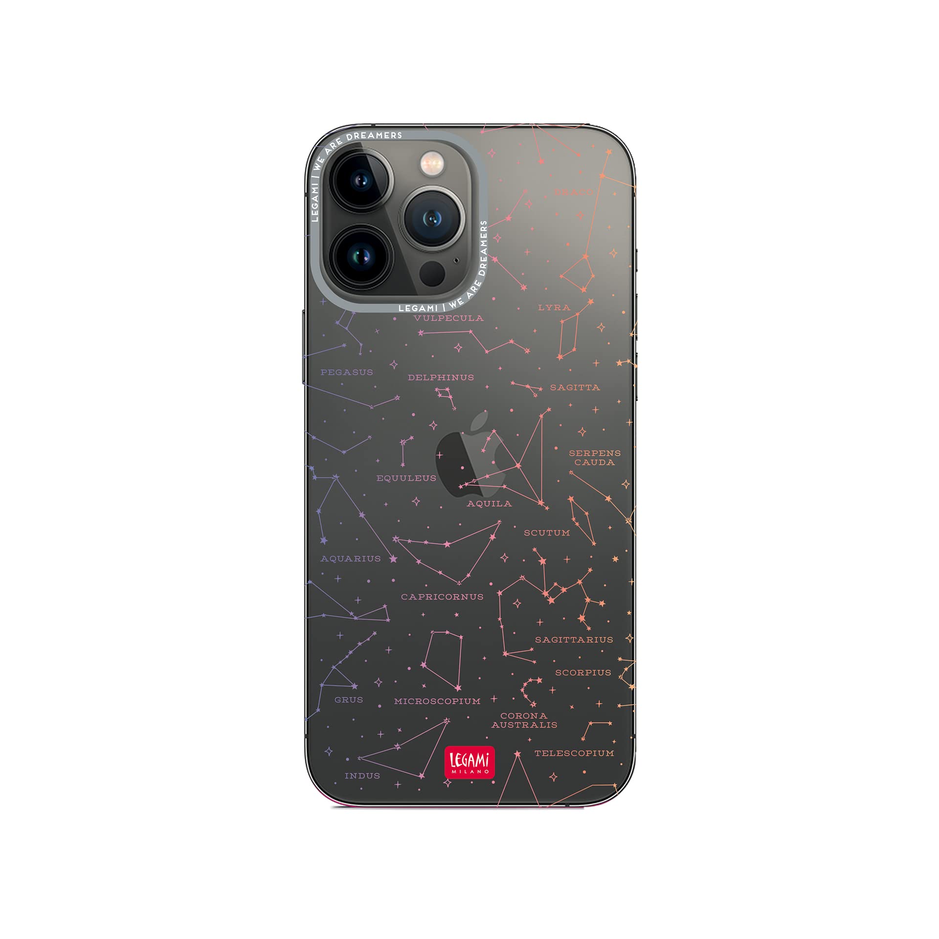 LEGAMI - iPhone 14 Pro Max Case, Slim and Transparent Protective Phone with Style, Dirt-Resistant, Shockproof, Stars Theme