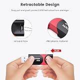 KOOTION 64 GB USB 3.0 Flash Drive Retractable Memory Stick with LED Indicator view 2