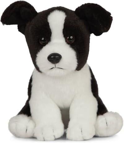 Living Nature Border Collie Puppy Plush Toy 17cm Realistic Cuddly Dog