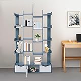 Quadruple Column 5 Tier Bookshelf, Tall Bookcase